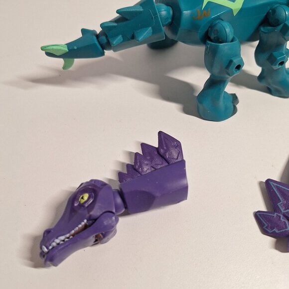 Jurassic World Hero Mashers Triceratops Stegosaurus Hybrid Mix & Match Parts Lot - Picture 4 of 7